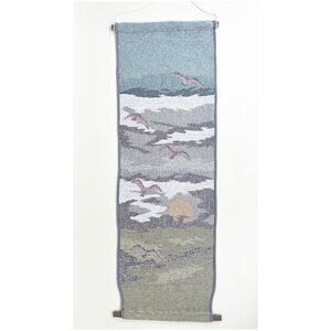 Vintage Scandinavian Woven Lapuan Kankurit Wall Hanging Tapestry Scandi Art 70s